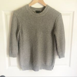 Theory Waffle Knit 3/4 Sleeve Sweater